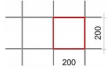 Сетка сварная армирующая ВР 200x200x4мм, 2x1м