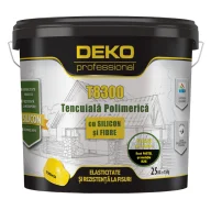 Tencuială decorativă polimerică DEKO T8300 25kg cu silicon și fibre Policolor